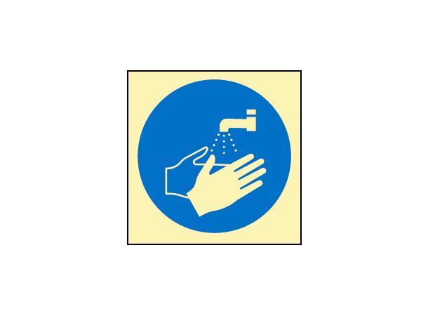 Wash your hands 150 x 150 mm - PET