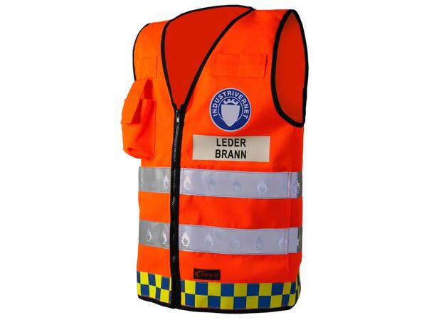 Flammehemmende vest for Industrivernet Leder brann 