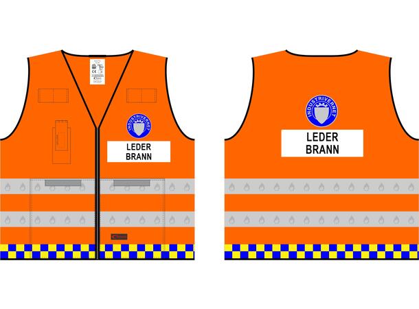 Flammehemmende vest for Industrivernet Leder brann 