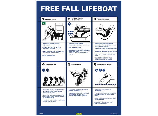 Free fall lifeboat 300 x 400 mm - PET 