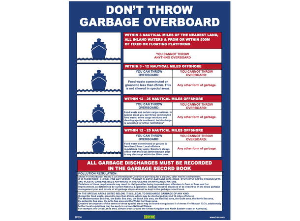 Garbage overboard 300 x 400 mm - PET 