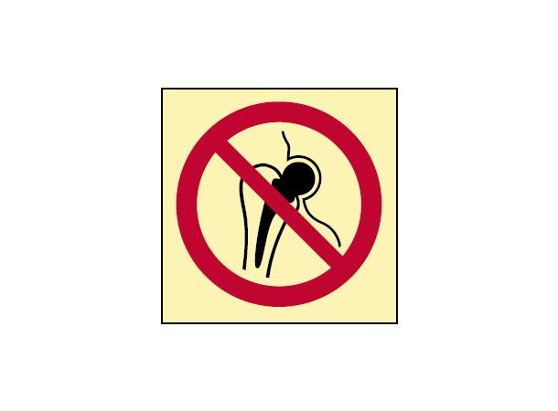 No access with metallic implants 150 x 150 mm - PET 