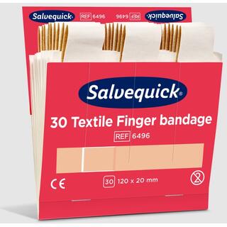 Plaster - Salvequick refill x 6 Tekstil - Ekstra lange
