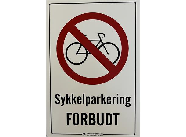 Sykkelparkering forbudt 200 x 300 mm - A