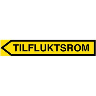 Tilfluktsrom Pil VENSTRE 600 x 120 mm - AR