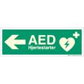 Hjertestarter/Defibrillator - VENSTRE 300 x 150 mm - AE