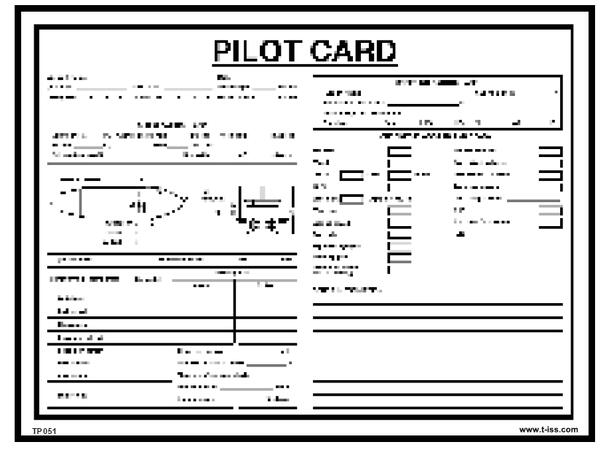 Pilot card 400 x 300 mm - PET 
