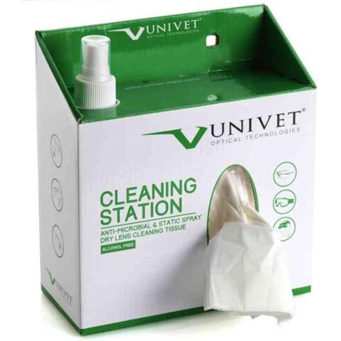 Brillepussestasjon Univet 250m sprayl + 280 linseservietter