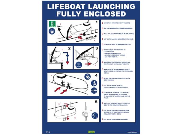 Enclosed lifeboat launching 300 x 400 mm - PVC