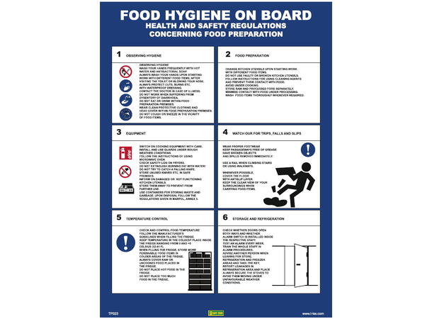 Food hygiene on board 300 x 400 mm - PET 