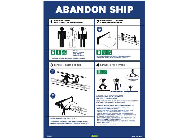 Abondon ship 300 x 400 mm - PET 
