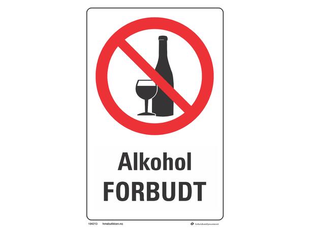 Alkohol forbudt 300 x 400 mm - Aluminium 