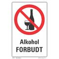 Alkohol forbudt 300 x 400 mm - Aluminium