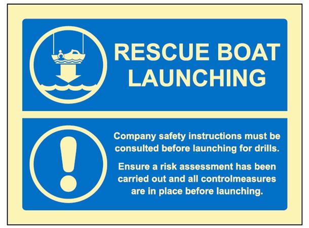 Rescue boat launching 150 x 200 mm - PET