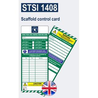 Scafftag Kort - STSI 1408 - 50 stk Scaffold Control Card