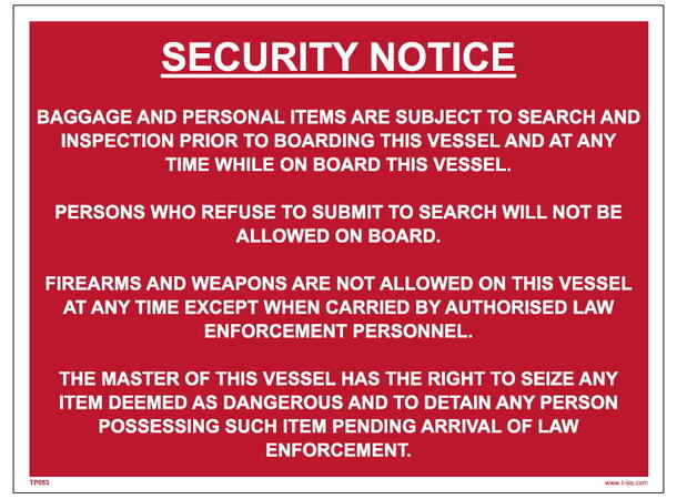 Visitors safety instructions 400 x 300 mm - PET 