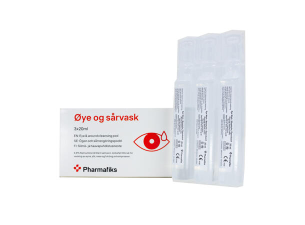 Øyebade- og sårvaskvann 3 x 20 ml 