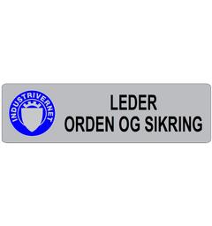 Hjelmrefleks 25x90mm Leder orden og sikring