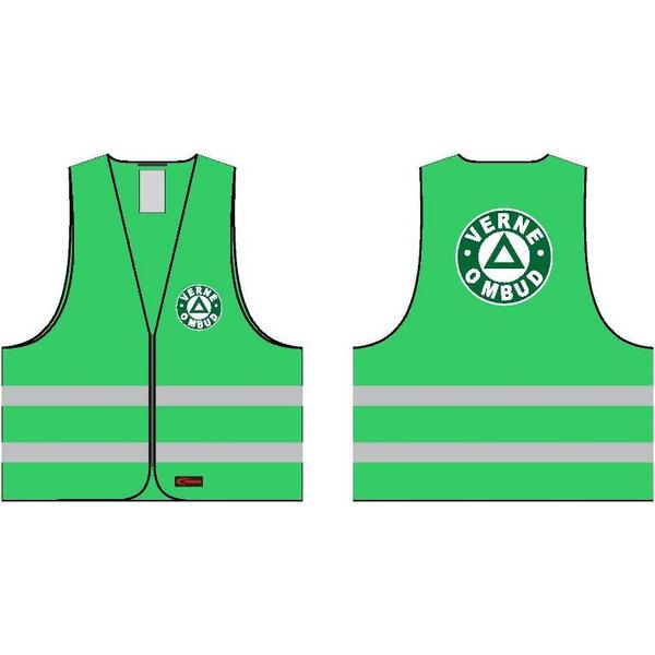 Refleksvest for verneombudet Flere størrelser